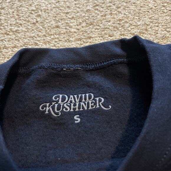 David Kushner Concert Sweatshirt Crew Neck Sz Small Blue Long Sleeve Music Logo - Picture 2 of 7